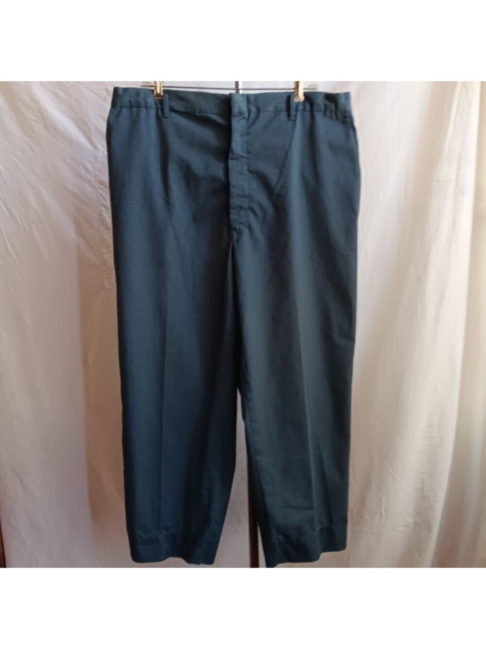 Gray Dacron Slacks 38x27 True Vintage Work/Dress Pants 70's Talon Zipper USA